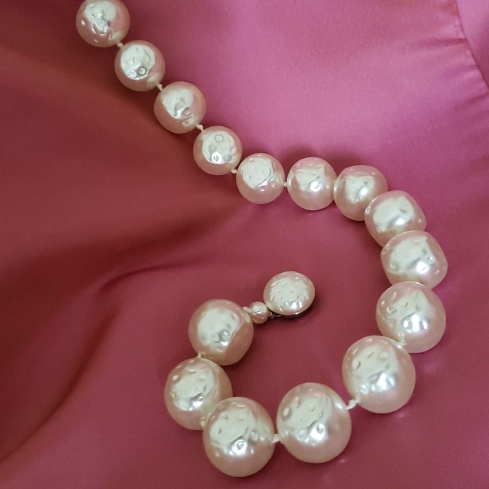 VTG faux Baroque pearl necklace - Picture 4 of 8